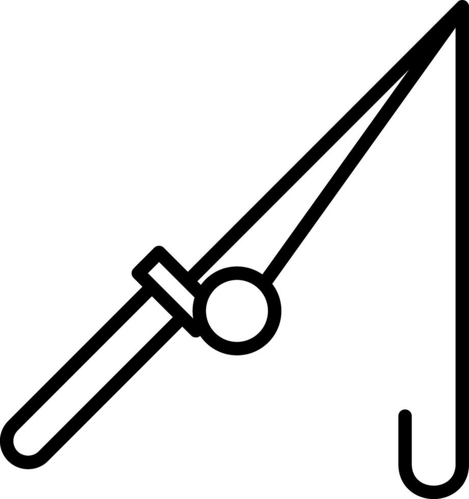 Fishing rod Vector Icon Design