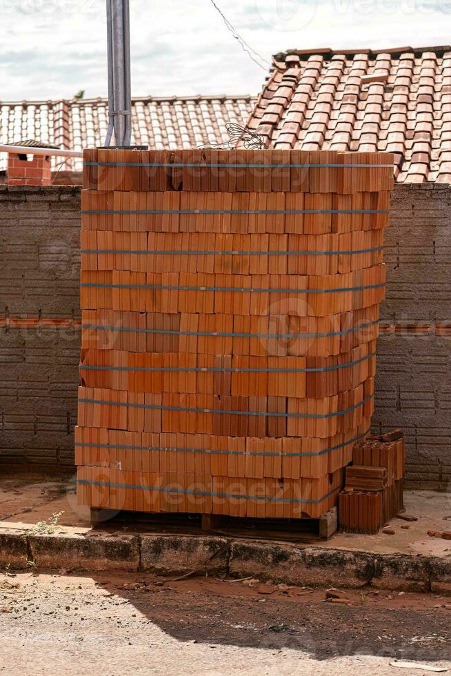 stack of ceramic bricks photo