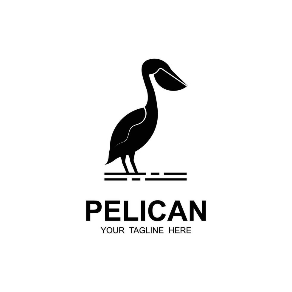 pelican bird logo vector icon illustration design