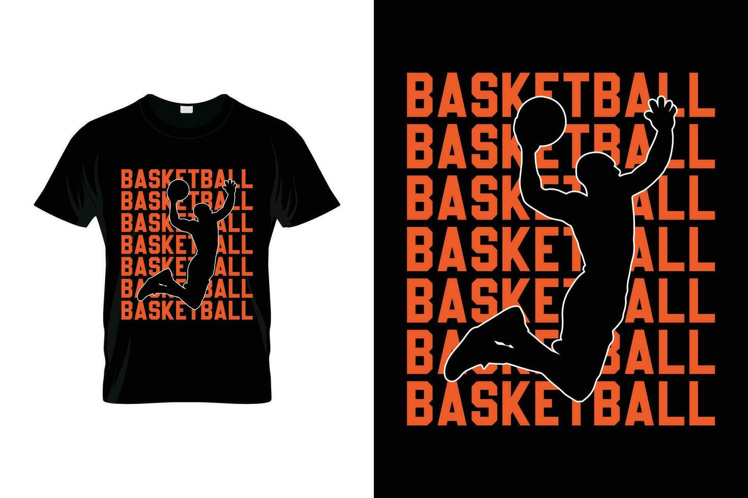 Basketball Vector Silhouette Funny Basketball Gift T-shirt