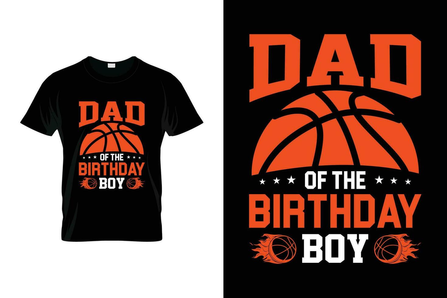 Dad Of The Birthday Boy Funny Basketball Gift T-shirt vector