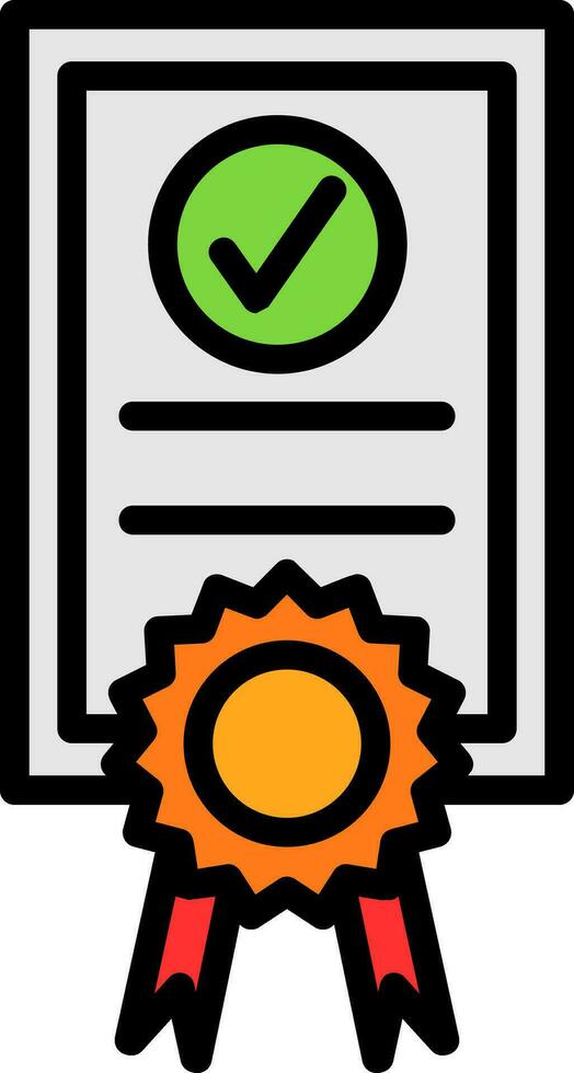 Certficate Vector Icon Design