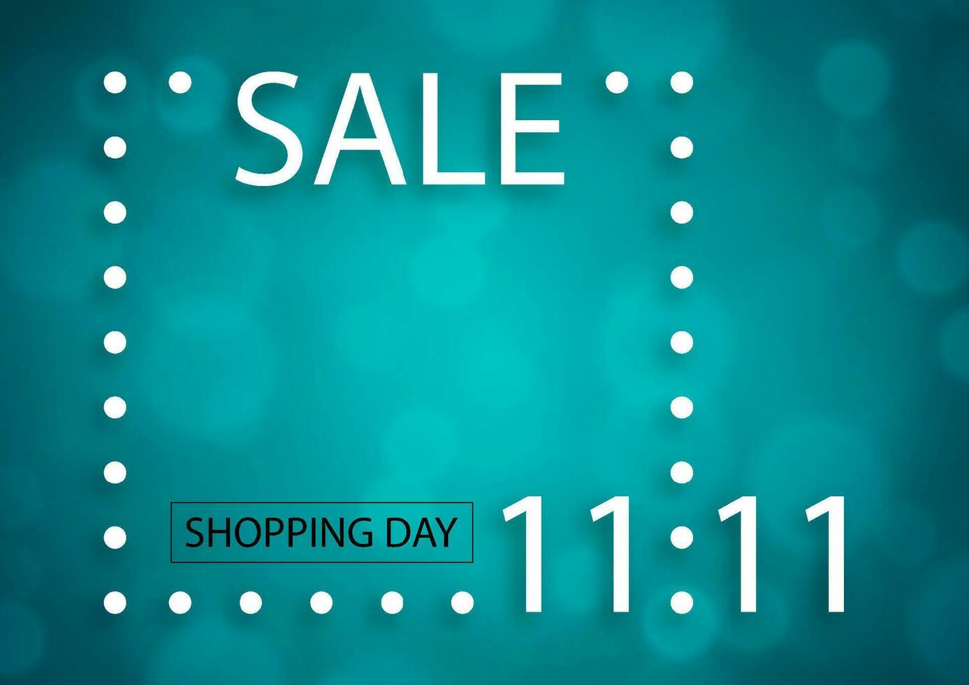 11.11 Shopping day sale poster or flyer design on color background vector