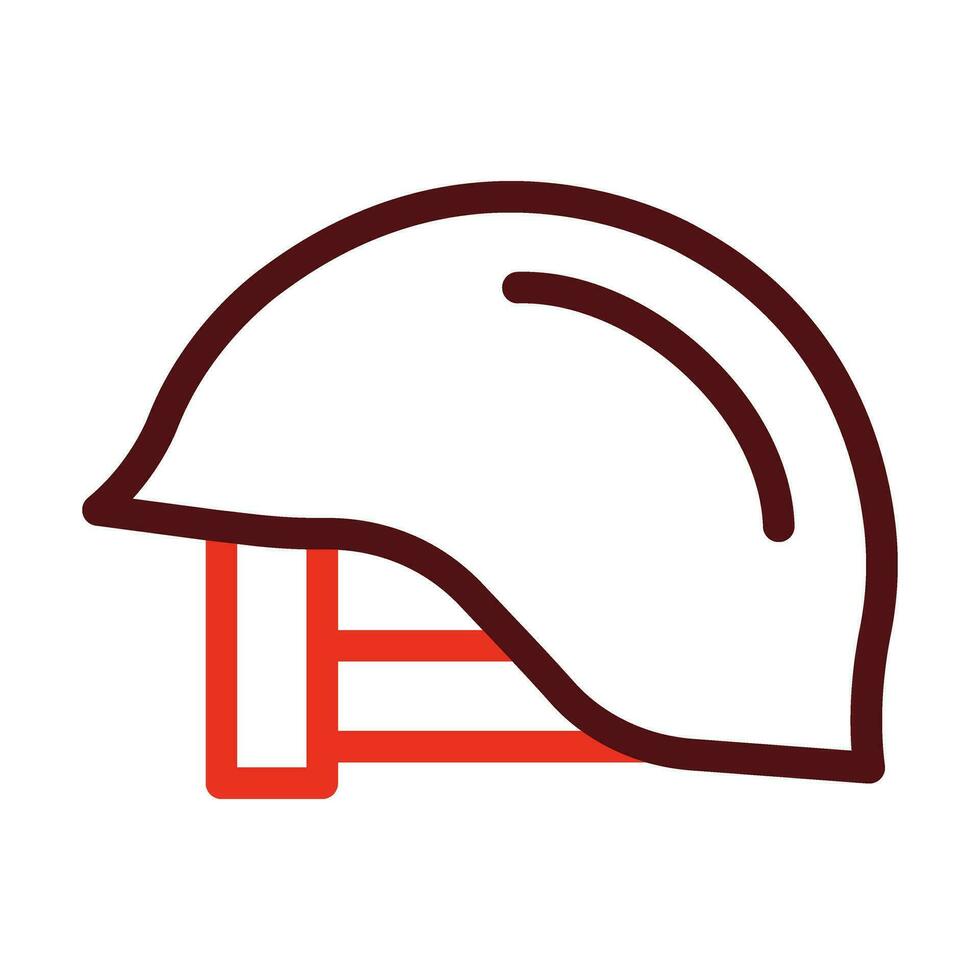 Helmet Vector Thick Line Two Color Icons For Personal And Commercial Use.