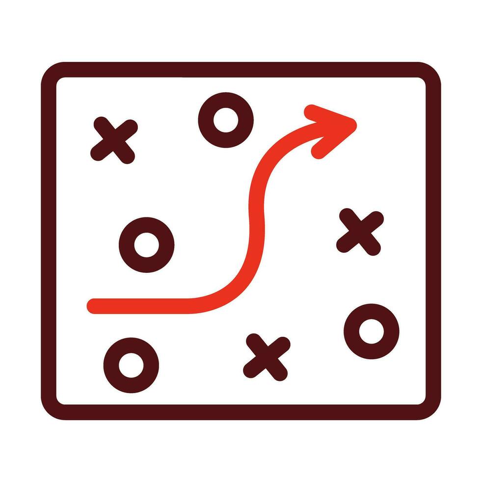 Strategy Vector Thick Line Two Color Icons For Personal And Commercial Use.
