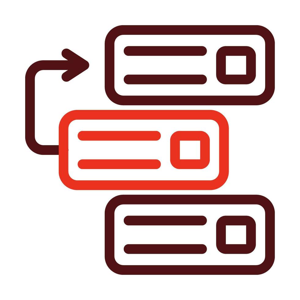 Backlog Vector Thick Line Two Color Icons For Personal And Commercial Use.