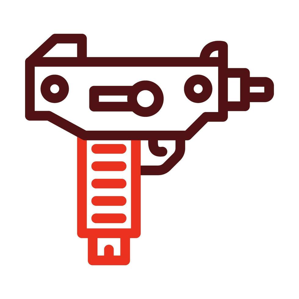 uzi vector grueso línea dos color íconos para personal y comercial usar.