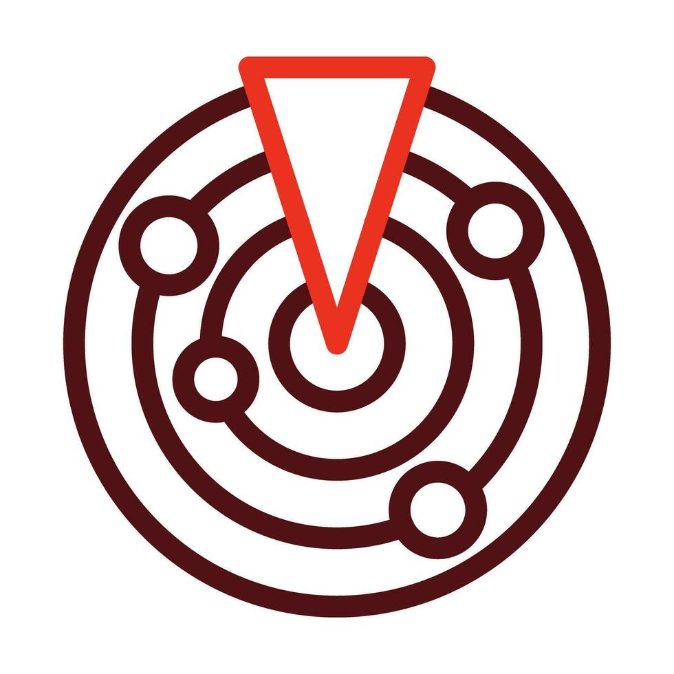 Radar Vector Thick Line Two Color Icons For Personal And Commercial Use.