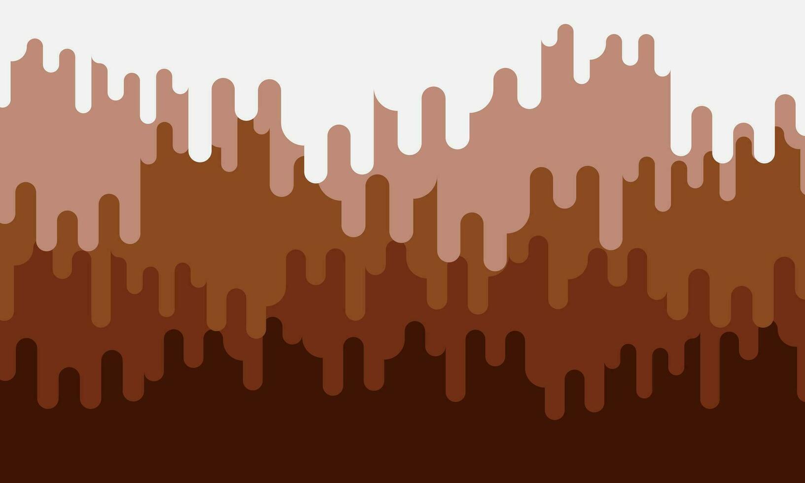 Cute chocolate liquid background flat design. Melted coffee liquid vector