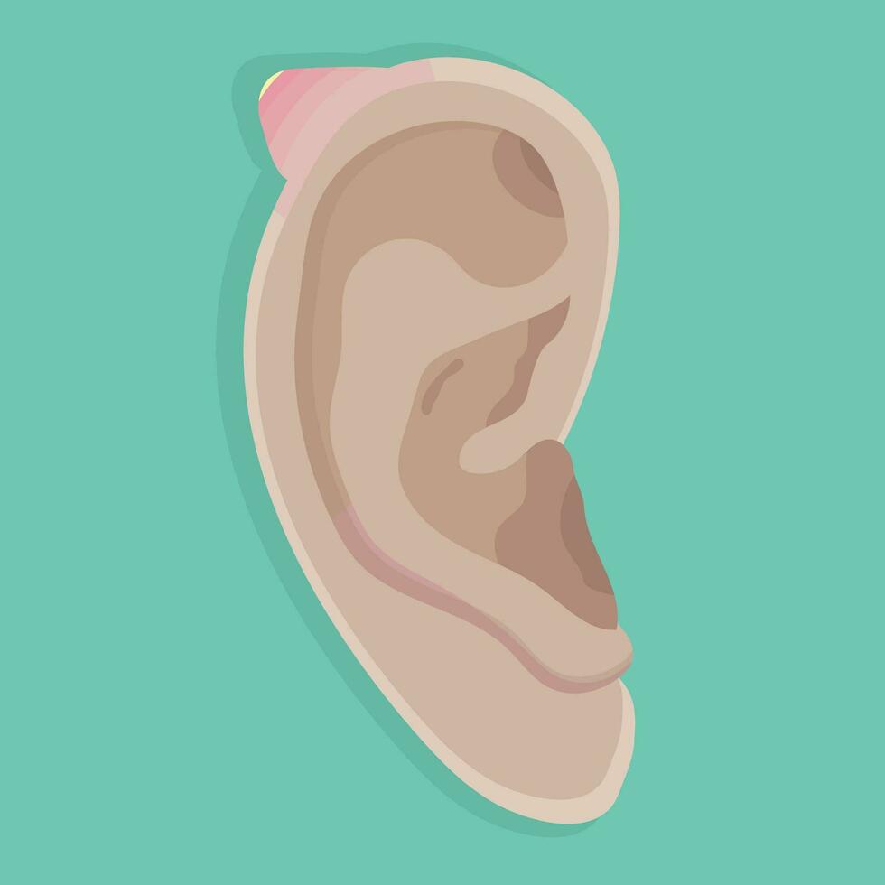 Ear abscess vector illustration