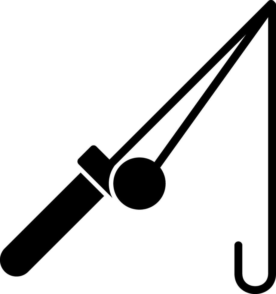 Fishing rod Vector Icon Design