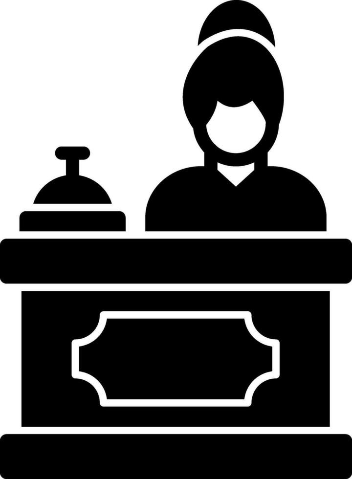 diseño de icono de vector de recepcionista