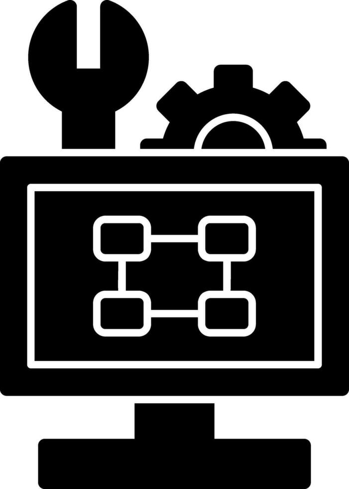 Troubleshooting Flowchart Vector Icon Design