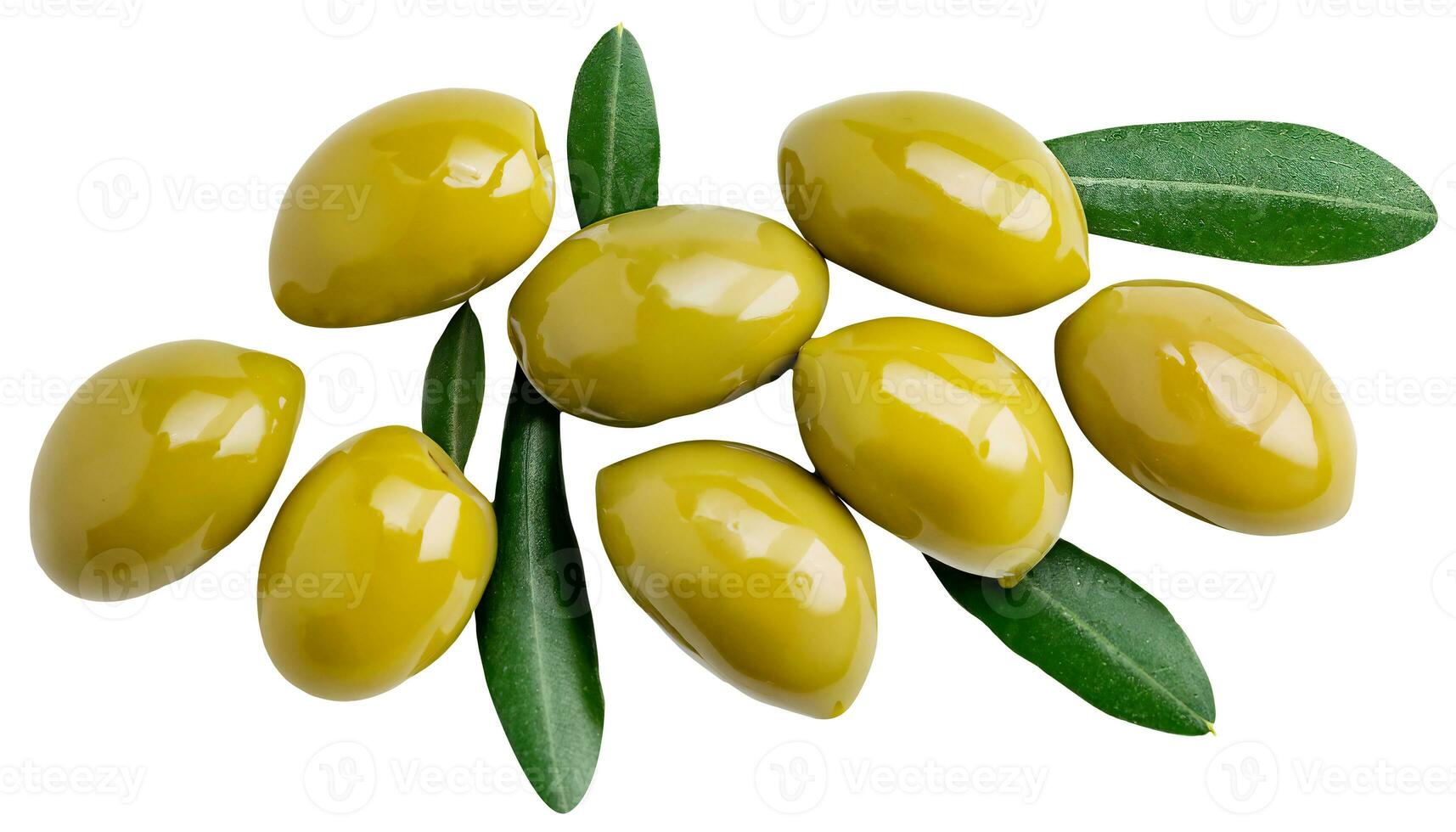 Olives for pouring extra virgin olive oil. Health food composition. Generative ai photo