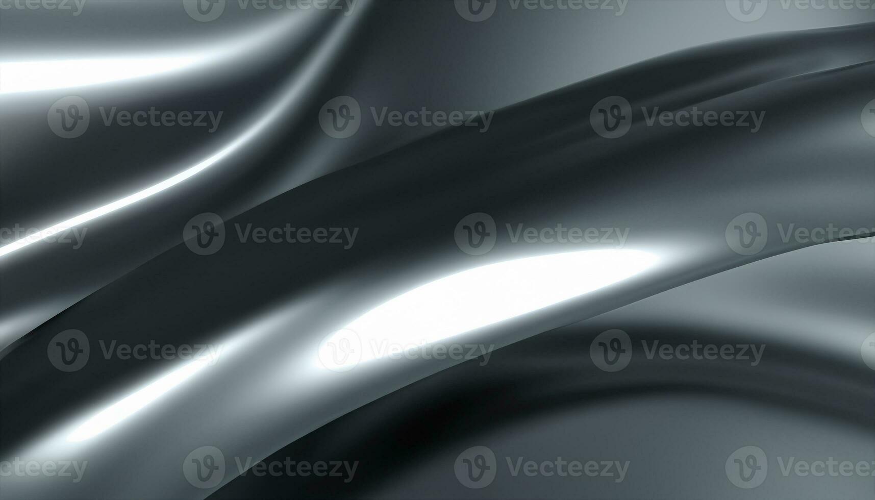 Abstract silver gradient background. Flow chrome liquid metal waves. Generative ai photo