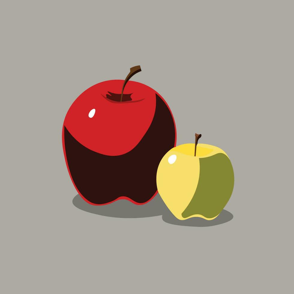 dibujos animados de manzana, alimento. vector