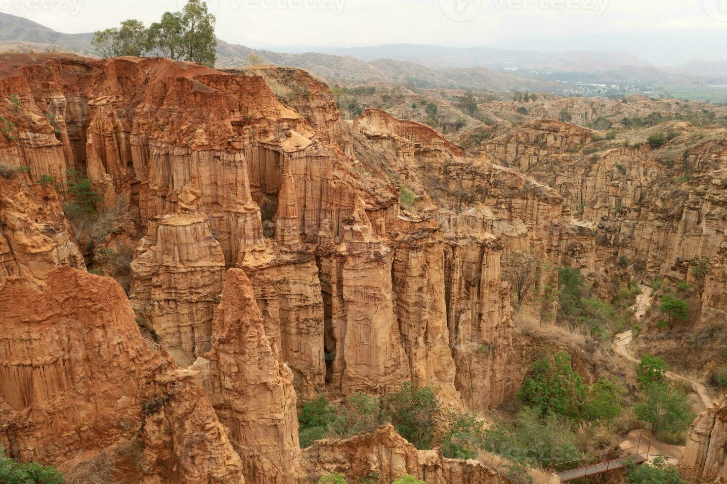 Flowing erosion landform in Yunnan, China. photo