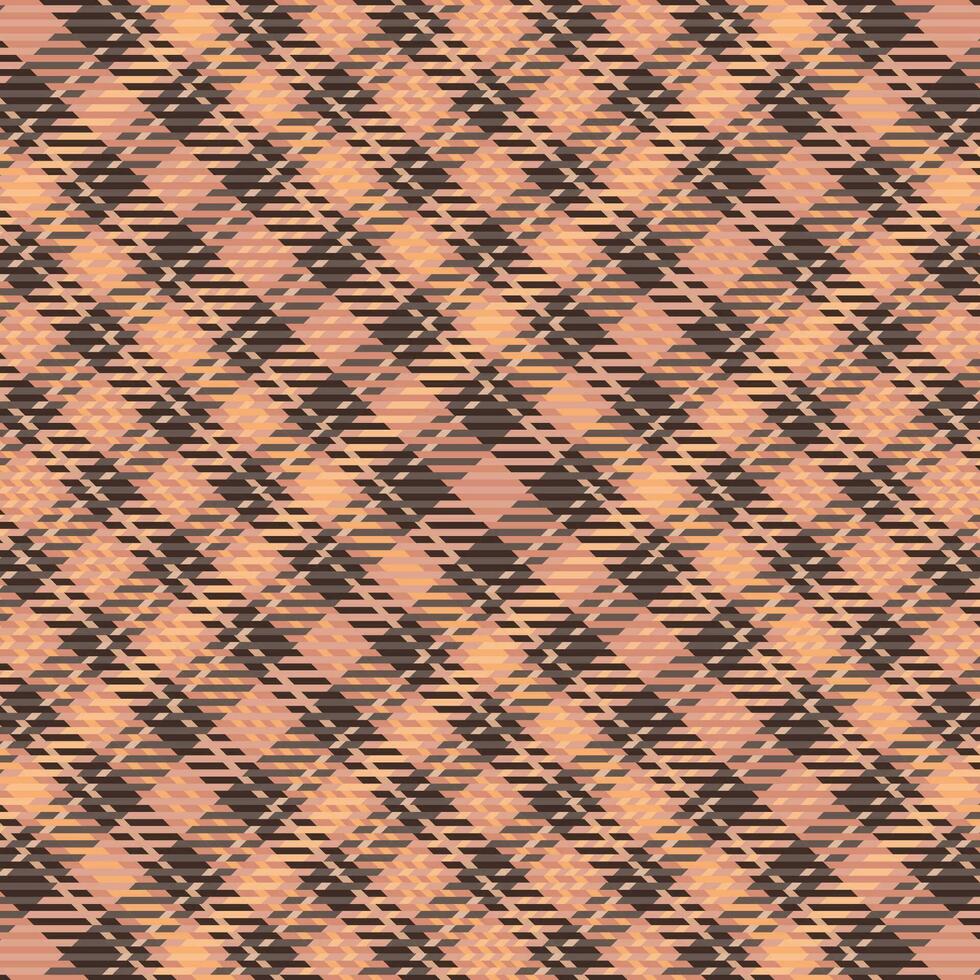Tartan plaid pattern with texture and coffee color. vector