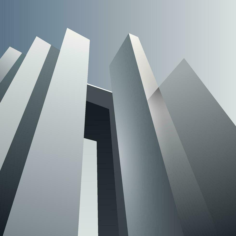 Minimalist white building background. vector