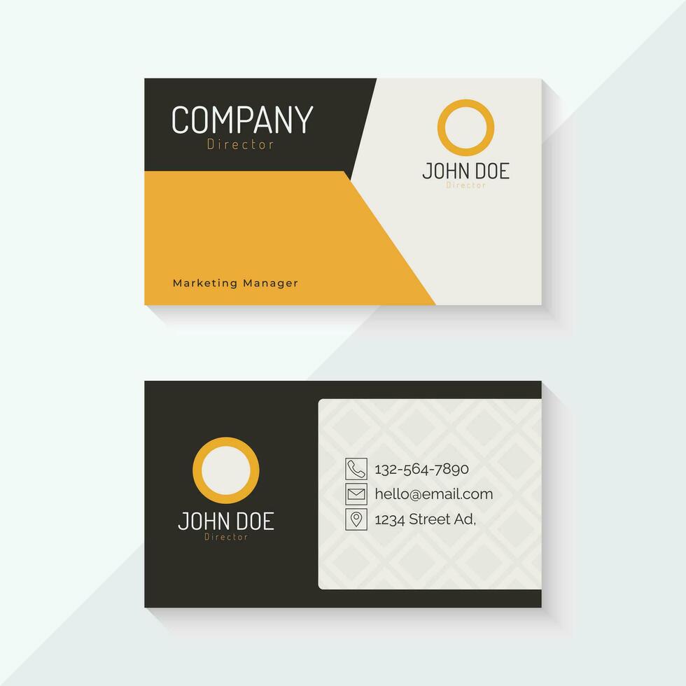 Vector Black and yellow elegant Business card template
