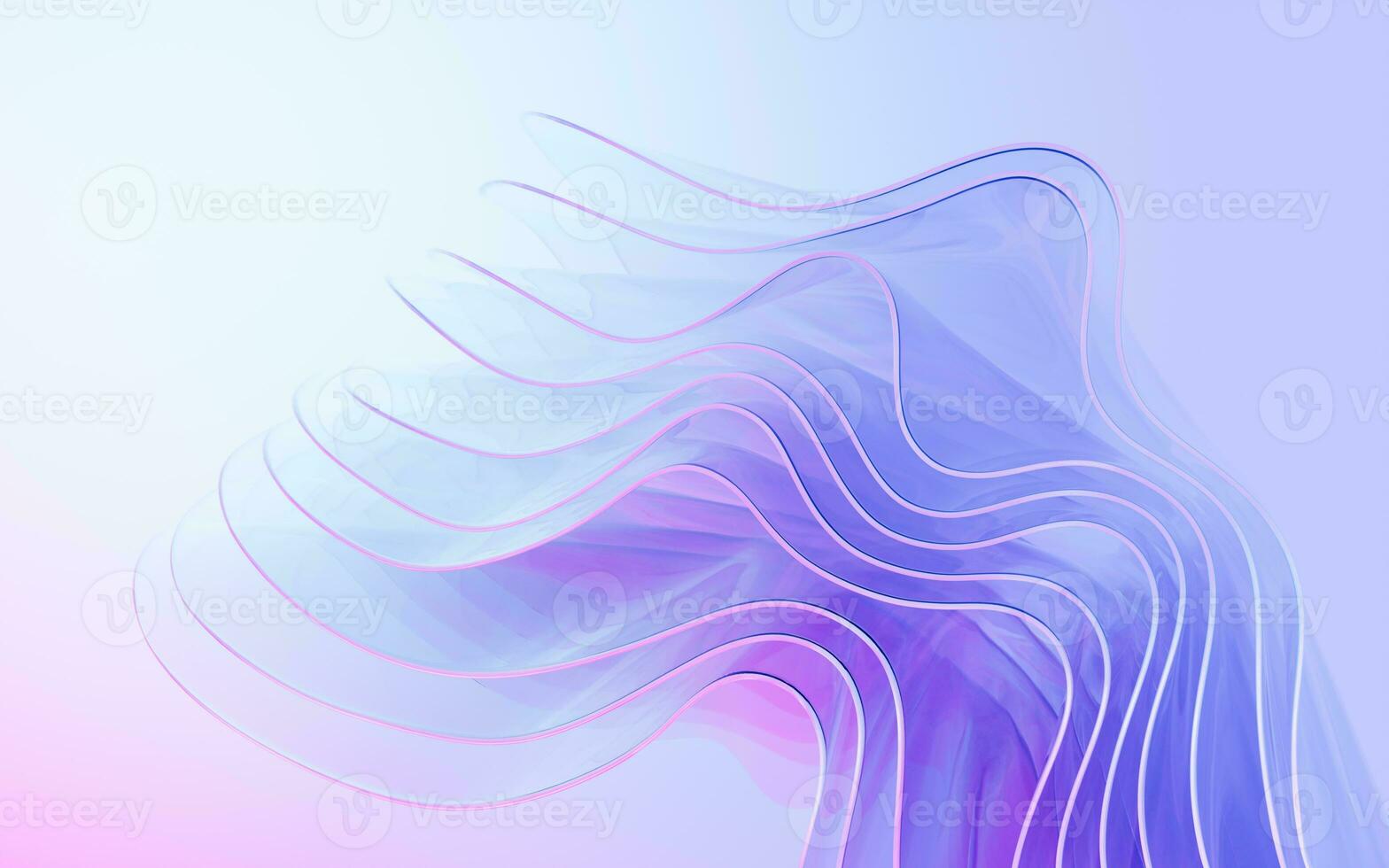 Gradient multilayer glass background, 3d rendering. photo