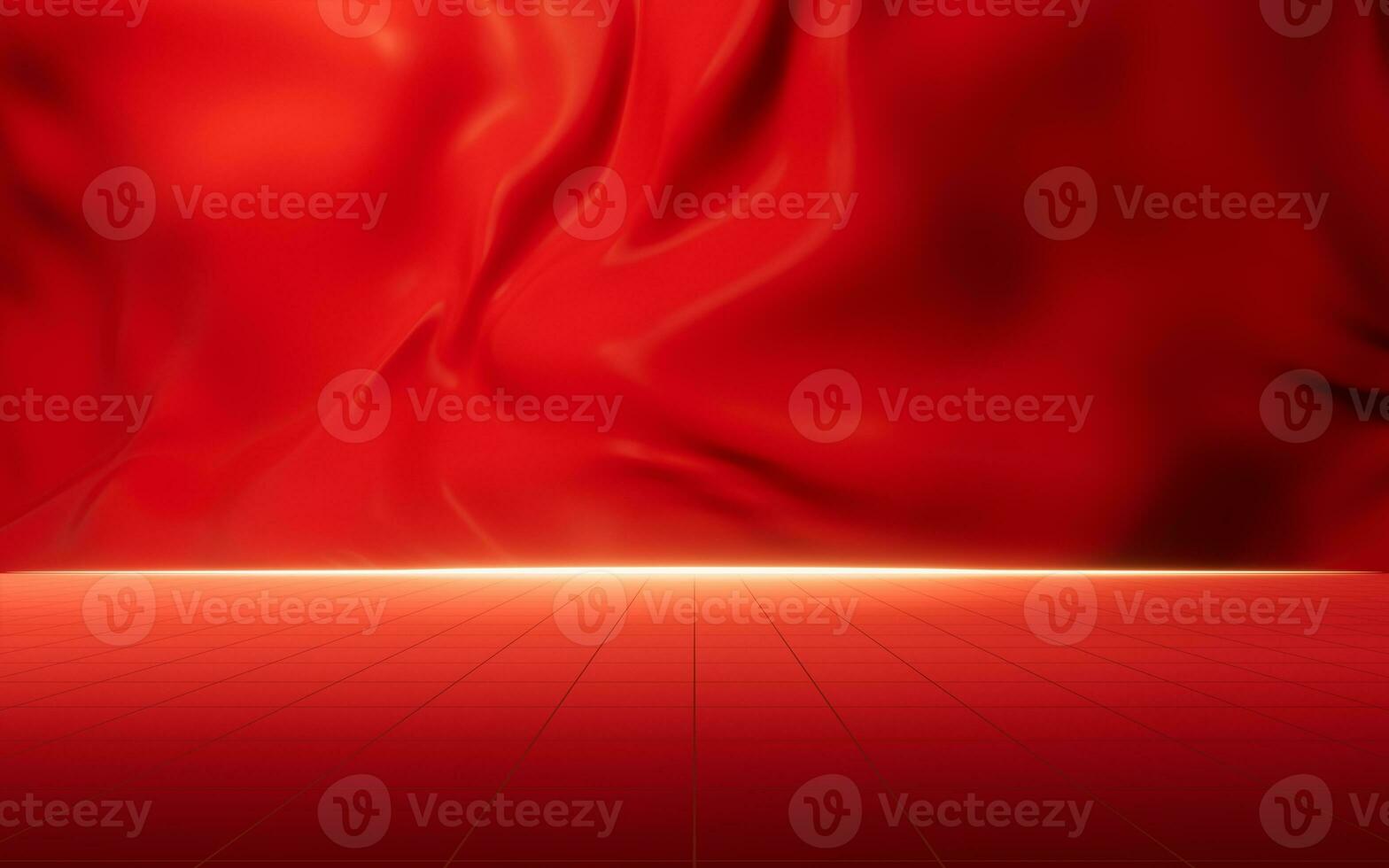 Flowing red cloth background, 3d rendering. photo