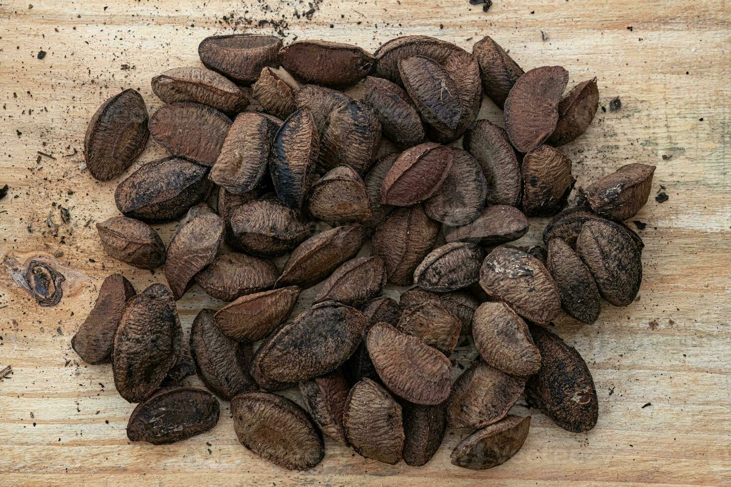 Brazil nuts on a board photo
