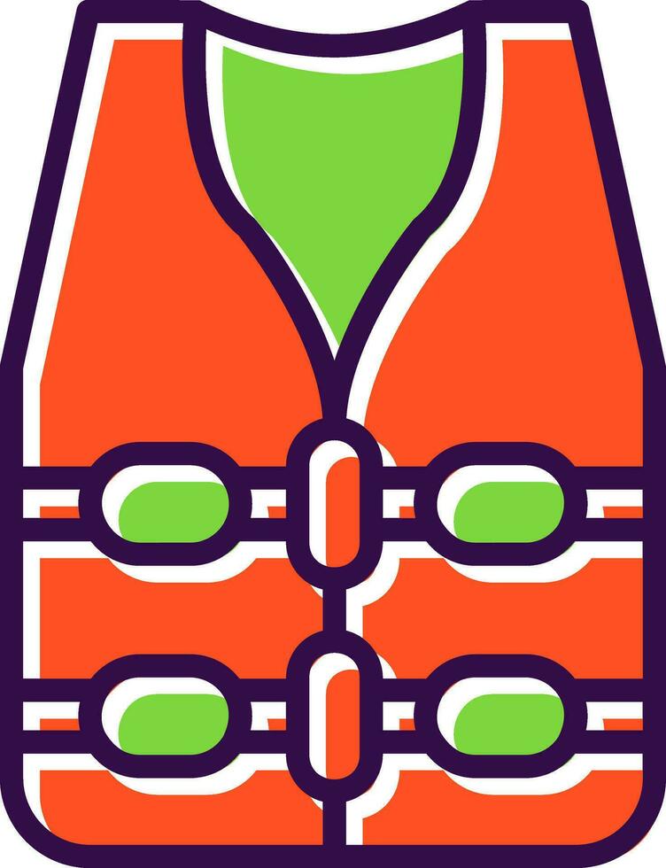 Life jacket Vector Icon Design