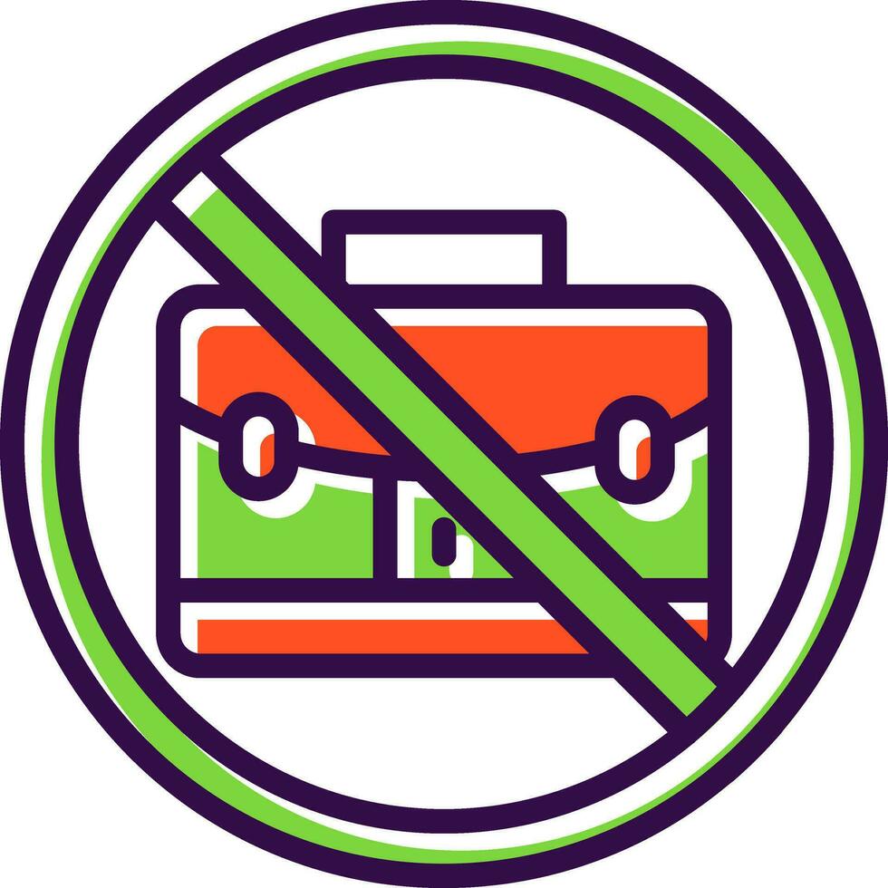 No bag Vector Icon Design