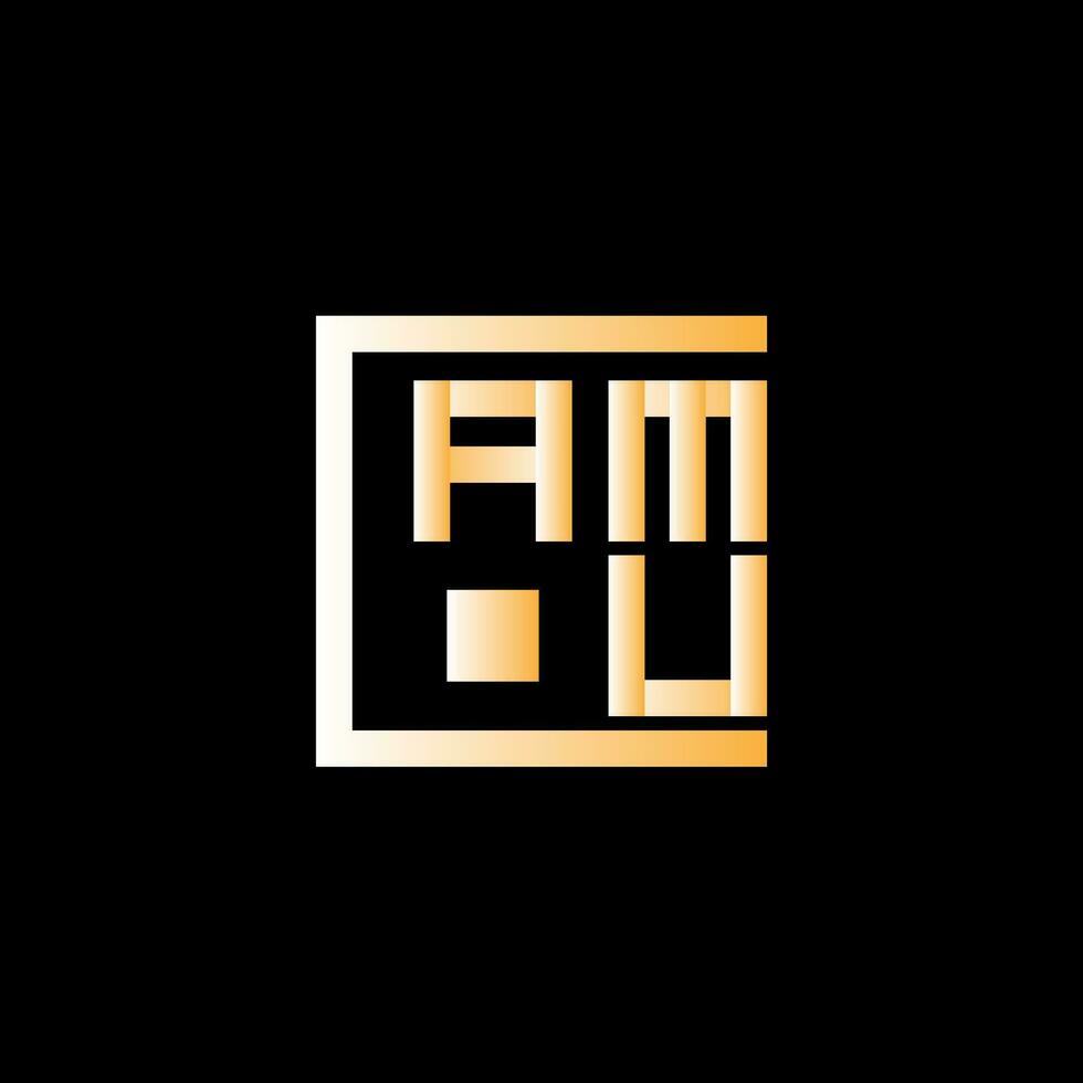 AMU letter logo vector design, AMU simple and modern logo. AMU luxurious alphabet design