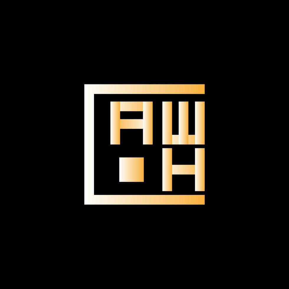 AWH letter logo vector design, AWH simple and modern logo. AWH