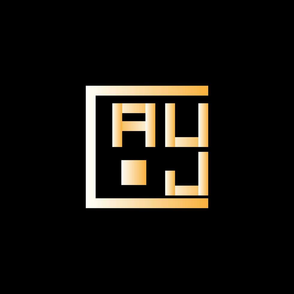 AUJ letter logo vector design, AUJ simple and modern logo. AUJ luxurious alphabet design