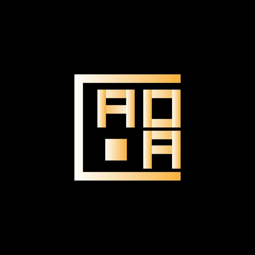 aoa letra logo vector diseño, aoa sencillo y moderno logo. aoa lujoso alfabeto diseño