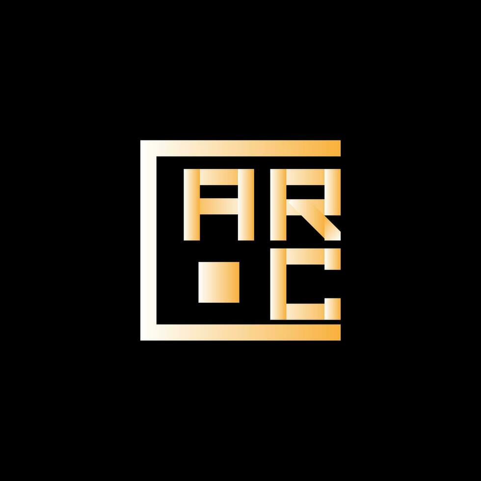 ARC letter logo vector design, ARC simple and modern logo. ARC luxurious alphabet design