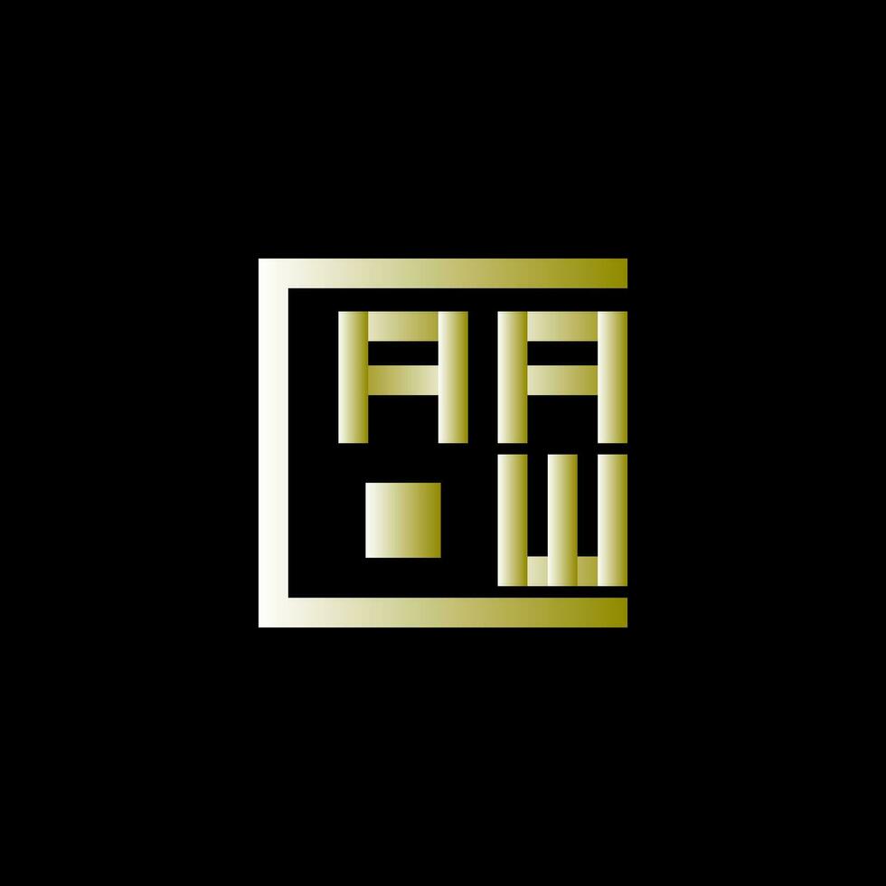 aaw letra logo vector diseño, aaw sencillo y moderno logo. aaw lujoso alfabeto diseño