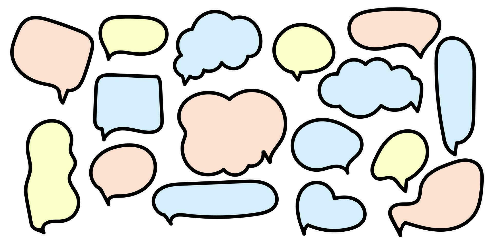 Bubble comic speech set, great design for any purposes. Sticker design. vector illustration