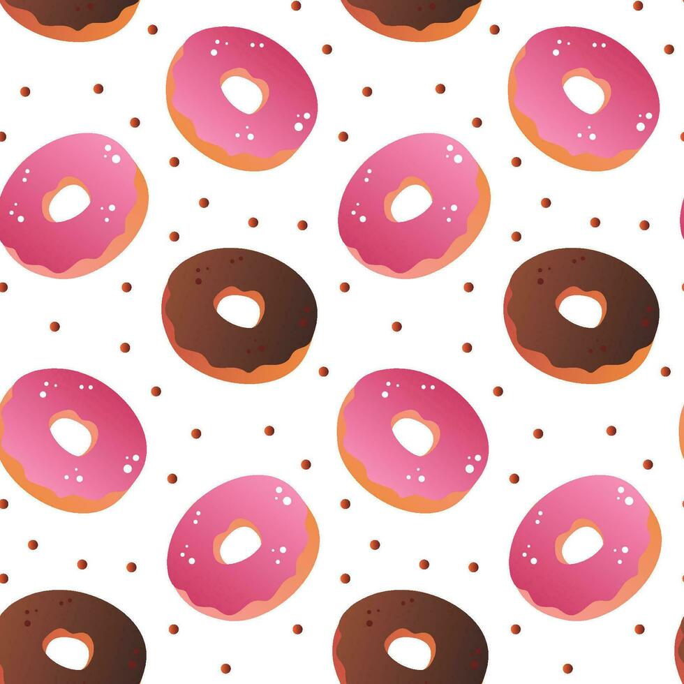 Donuts seamless pattern. Perfect for various projects like textiles, paper crafts, and more. vector