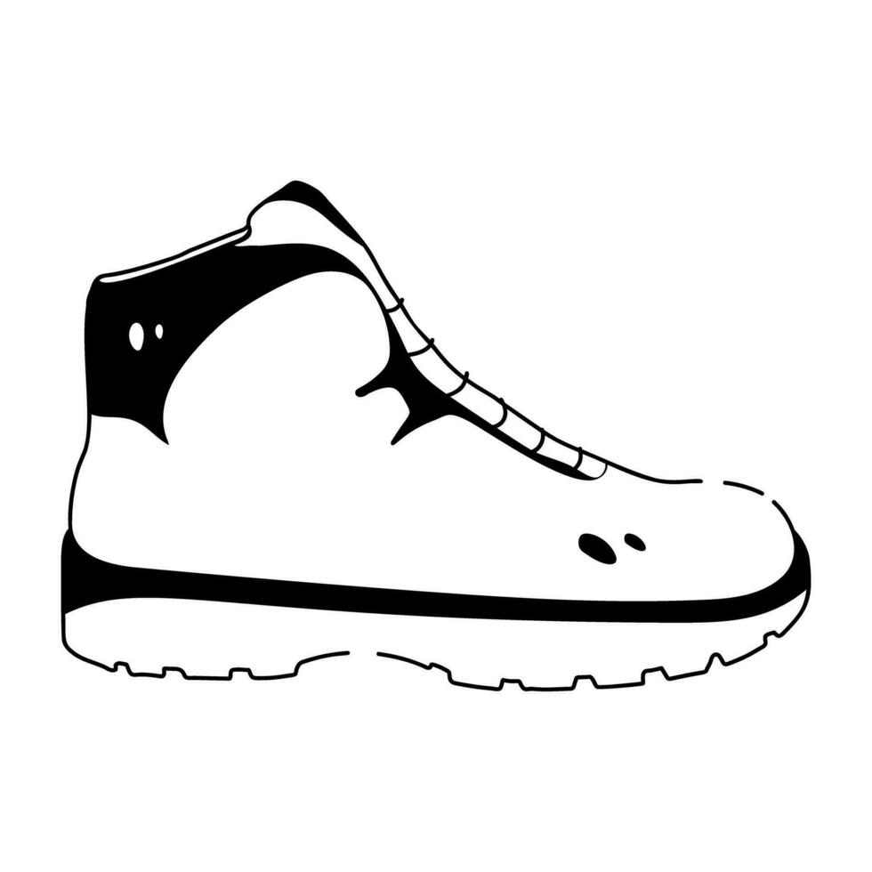 Trendy Hiking Shoe vector