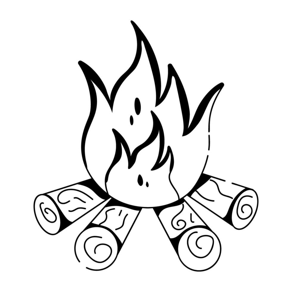 Trendy Bonfire Concepts vector