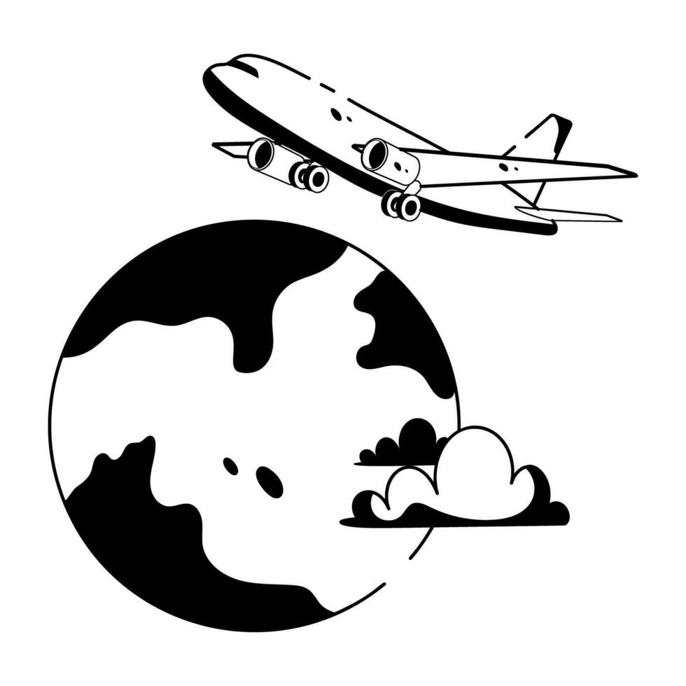 Trendy International Travel vector