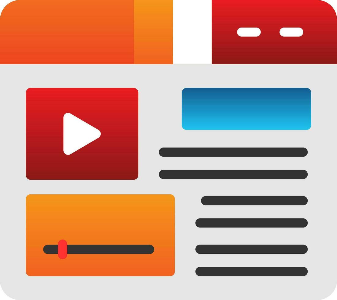Video Content Vector Icon Design