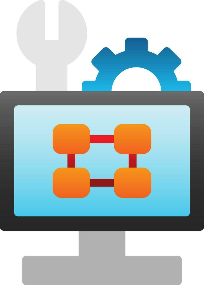 Troubleshooting Flowchart Vector Icon Design
