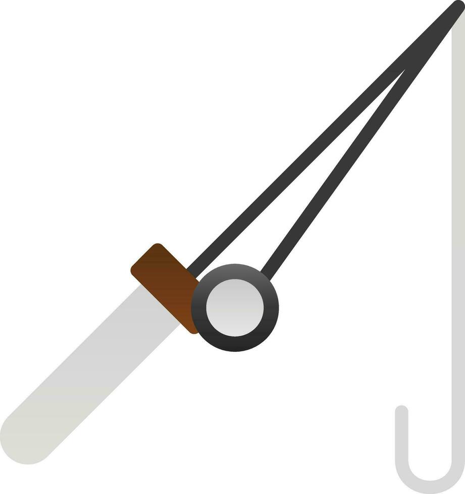 Fishing rod Vector Icon Design