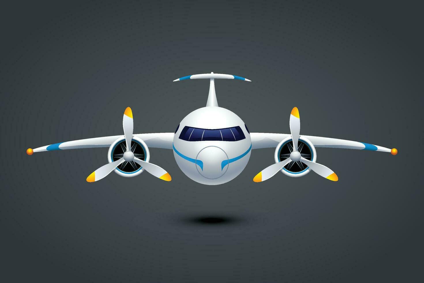 airplane front view vector