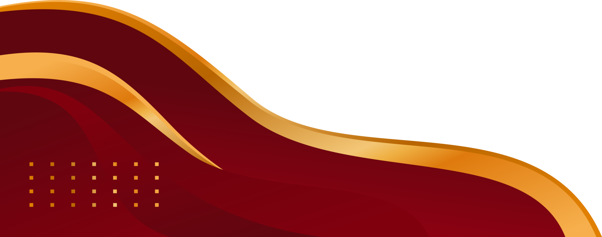 Red gold abstract curve border or red gold corner border png