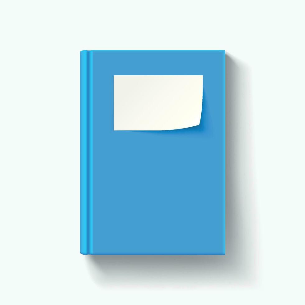 azul libro papel vector