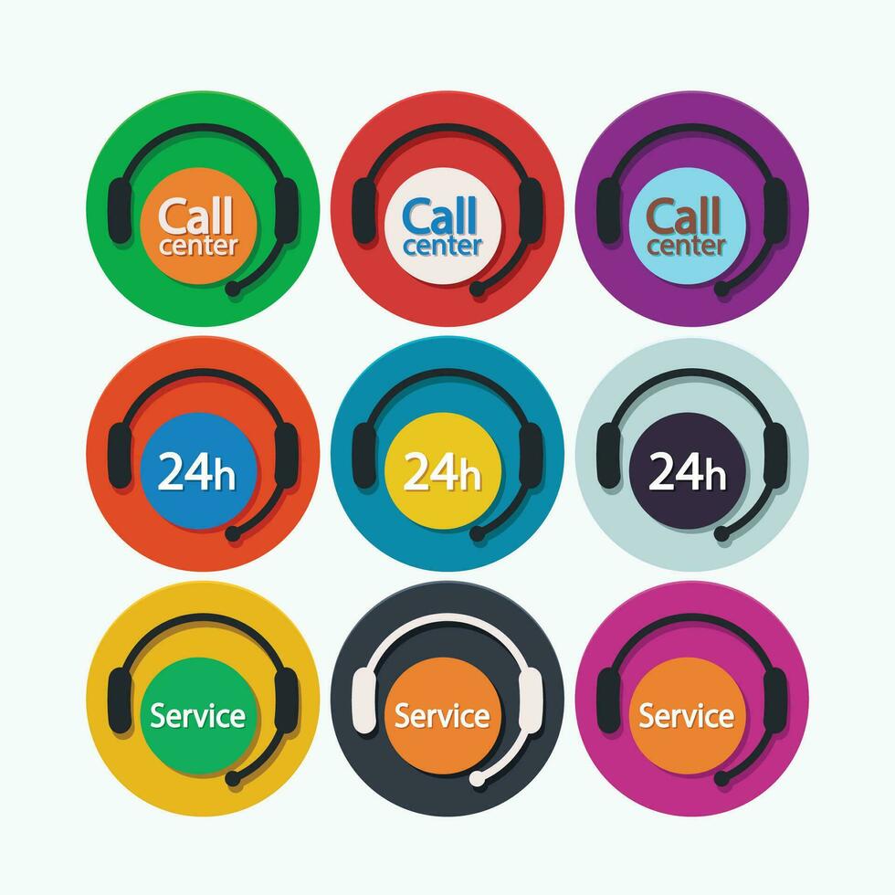 call center set 01 vector