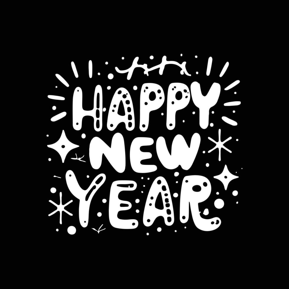 happy new year typography design 2024 vector