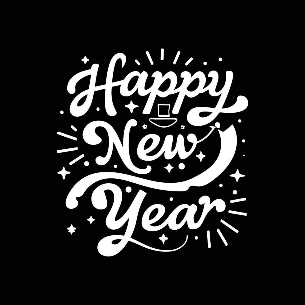 happy new year typography design 2024 vector