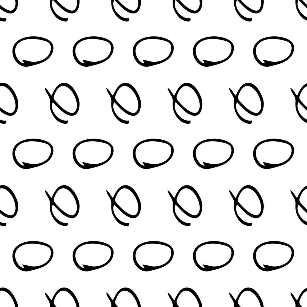 Seamless pattern with sketch round squiggle vector